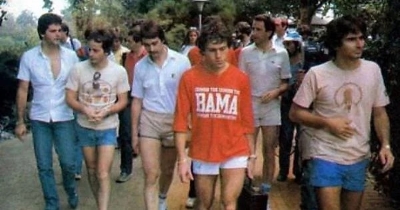 the twinky little shorts on display at the 1982 kyalami drivers' strike